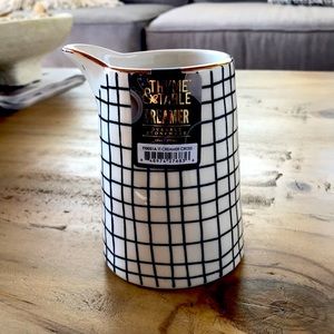 Thyme & Table Creamer Pitcher - Grid pattern
